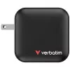 Verbatim Mini Carregador GaN 100W 4 Portas Ficha US com Adaptadores EU e UK