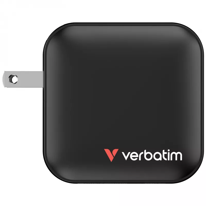 Verbatim Mini Carregador GaN 100W 4 Portas Ficha US com Adaptadores EU e UK