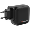 Verbatim Mini Carregador GaN 100W 4 Portas Ficha US com Adaptadores EU e UK