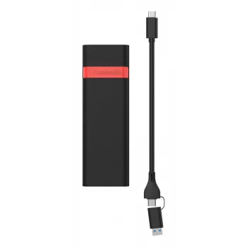 Verbatim Caixa para SSD M.2 NVMe Kit, Caixa para SSD, M.2, PCI Express, 10 Gbit/s, Conectividade USB, Preto, Vermelho