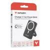 Verbatim Charge 'n' Go Powerbank Magnética Sem Fios com Suporte – 10000 mAh Preto