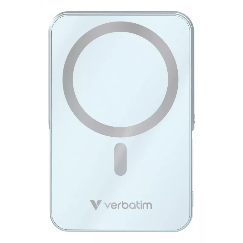 Verbatim Charge 'n' Go Powerbank Magnética Sem Fios com Suporte – 10000 mAh Azul