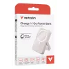 Verbatim Charge 'n' Go Powerbank Magnética Sem Fios com Suporte – 10000 mAh Rosa
