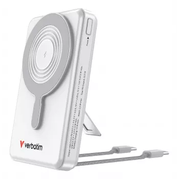 Verbatim Charge'n'Go 2C & Ecrã Powerbank 10000 mAh Prateado