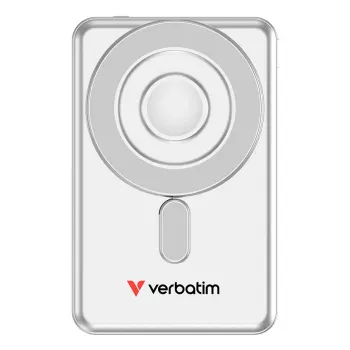 Verbatim Charge'n'Go 2C Powerbank 5000 mAh Prateado, 5000 mAh, Polímero de Lítio (LiPo), Adaptive Fast Charging, Power Delivery 3.0, Quick Charge 3.0, Carregamento Sem Fios, 3,85 V, 20 W