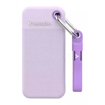Verbatim Pocket SSD USB 3.2 Gen 2 1TB Roxo com Duas Capas de Borracha