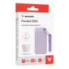 Verbatim Pocket SSD USB 3.2 Gen 2 1TB Roxo com Duas Capas de Borracha