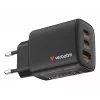 Verbatim Essentials carregador GaN 65W ficha EU preto, interior, AC, 20 V, preto