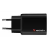 Verbatim Essentials carregador GaN 65W ficha EU preto, interior, AC, 20 V, preto