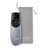 Verbatim Focus apresentador sem fios com ponteiro laser vermelho, RF, USB, 30 m, preto, prateado