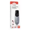 Verbatim Focus apresentador sem fios com ponteiro laser vermelho, RF, USB, 30 m, preto, prateado