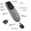 Verbatim Focus apresentador sem fios com ponteiro laser vermelho, RF, USB, 30 m, preto, prateado