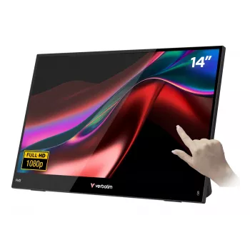Monitor portátil Verbatim 14 polegadas FHD Touch LCD 1920x1080