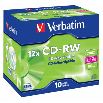 Verbatim CD-RW 12x 700 MB 10 unid.