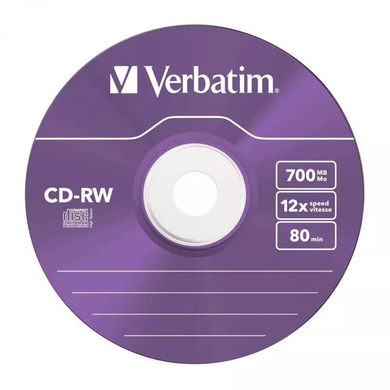 Verbatim CD-RW Colour 12x 700 MB 5 unid.