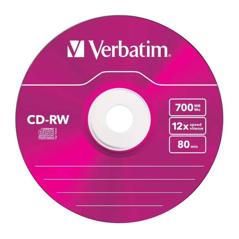 Verbatim CD-RW Colour 12x 700 MB 5 unid.