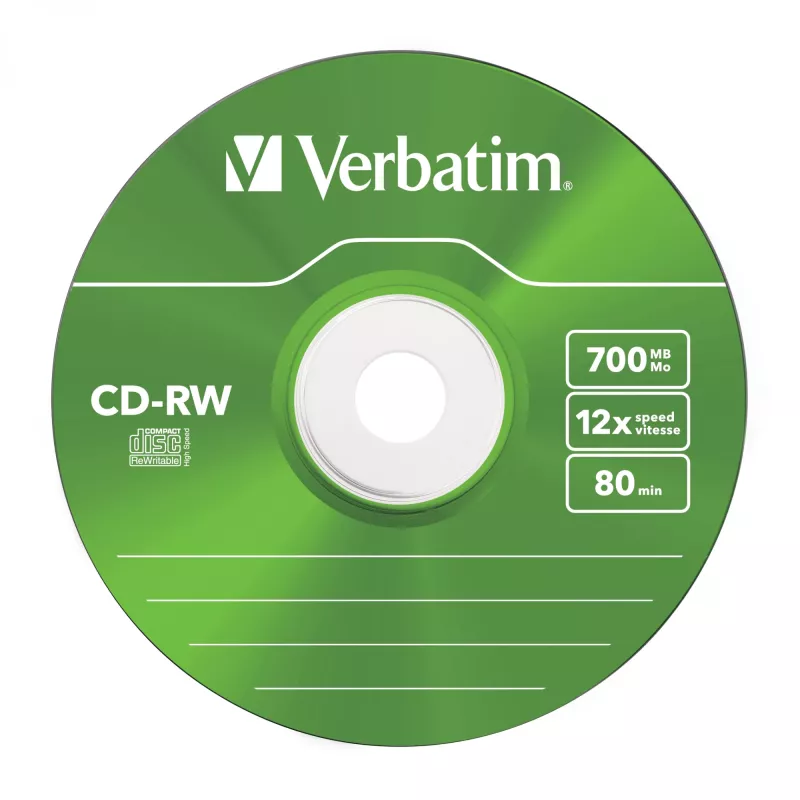 Verbatim CD-RW Colour 12x 700 MB 5 unid.