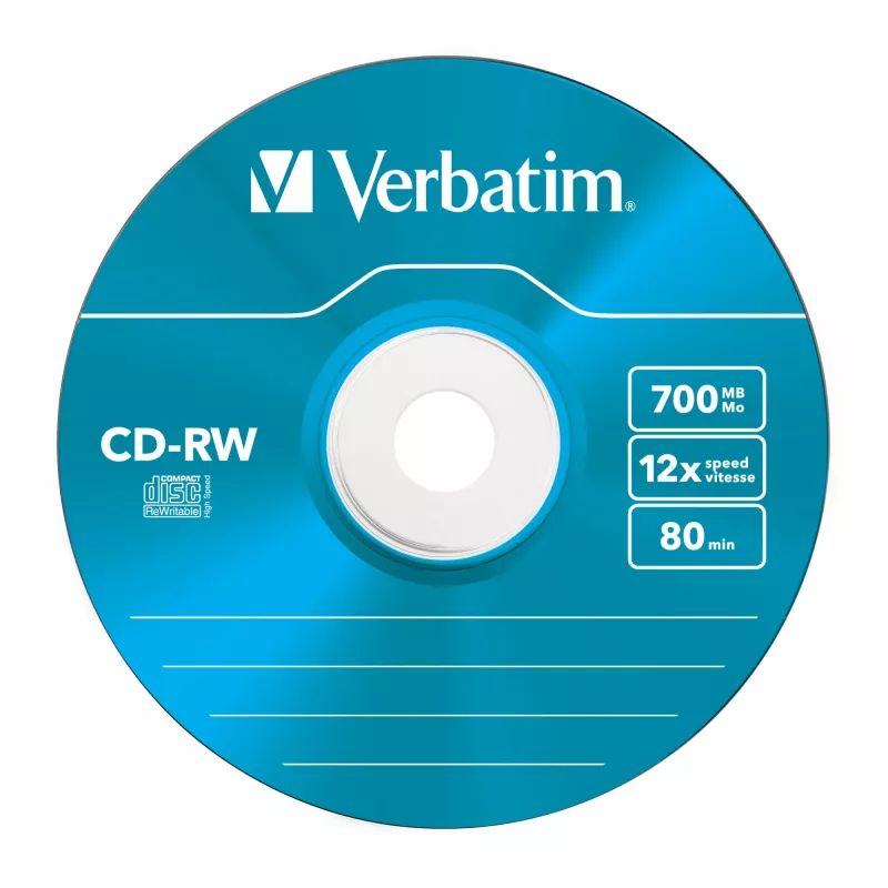 Verbatim CD-RW Colour 12x 700 MB 5 unid.