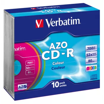 Verbatim CD-R AZO Colours 700 MB 48x 10 unid.