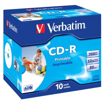 Verbatim CD-R AZO Wide Inkjet Printable 700 MB 52x 10 unid.