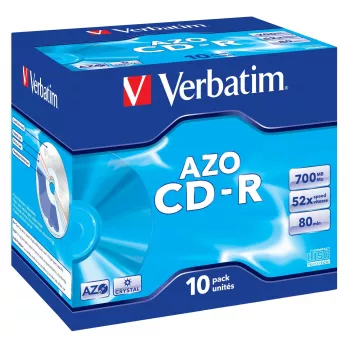 Verbatim CD-R AZO Crystal 700 MB 52x 10 unid.
