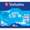 Verbatim CD-R AZO Crystal 700 MB 52x 10 unid.