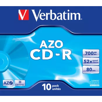 Verbatim CD-R AZO Crystal 700 MB 52x 10 unid.