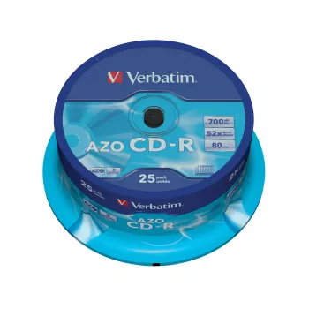 Verbatim CD-R AZO Crystal 700 MB 52x 25 unid.
