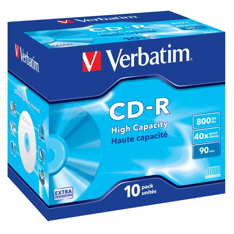 Verbatim CD-R High Capacity 800 MB 40x 10 unid.