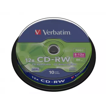 Verbatim CD-RW 12x 700 MB 10 unid.