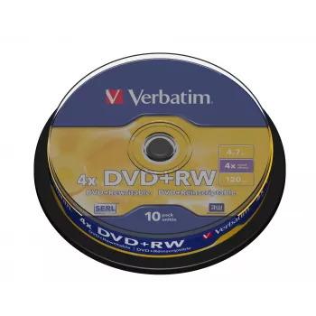 Verbatim DVD+RW Matt Silver 4,7 GB 10 unid.