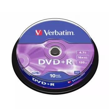 Verbatim DVD+R mate prateado 4,7 GB 10 unid.
