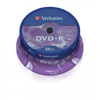 Verbatim VB-DPR47S2A, DVD+R, 120 mm, spindel, 25 unid., 4,7 GB