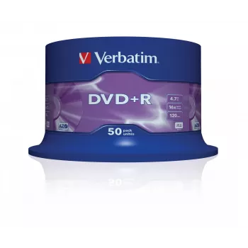 Verbatim VB-DPR47S3A, DVD+R, 120 mm, spindel, 50 unid., 4,7 GB