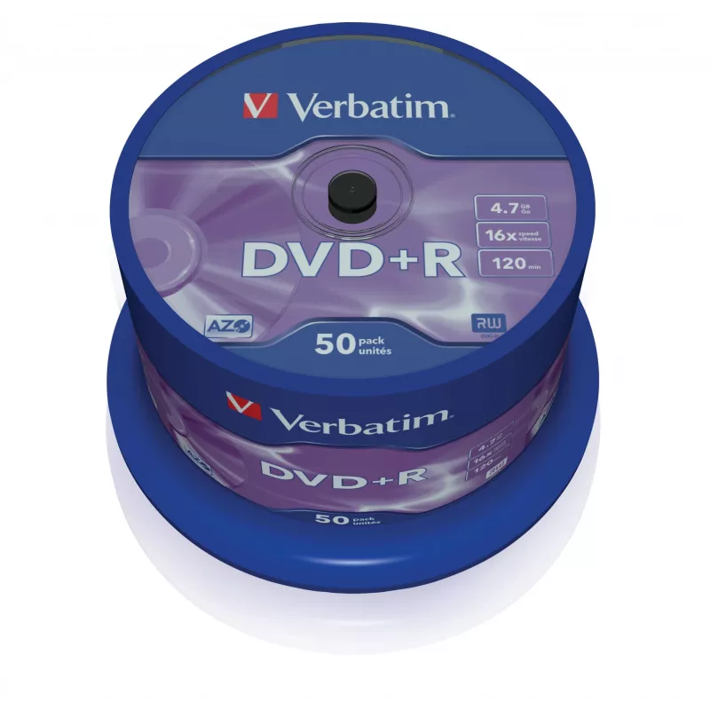 Verbatim VB-DPR47S3A, DVD+R, 120 mm, spindel, 50 unid., 4,7 GB