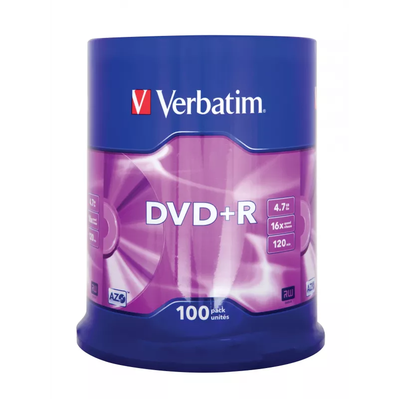 Verbatim DVD+R Matt Silver 4,7 GB 100 unid.