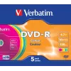 Verbatim DVD-R Colour 4,7 GB 5 unid.