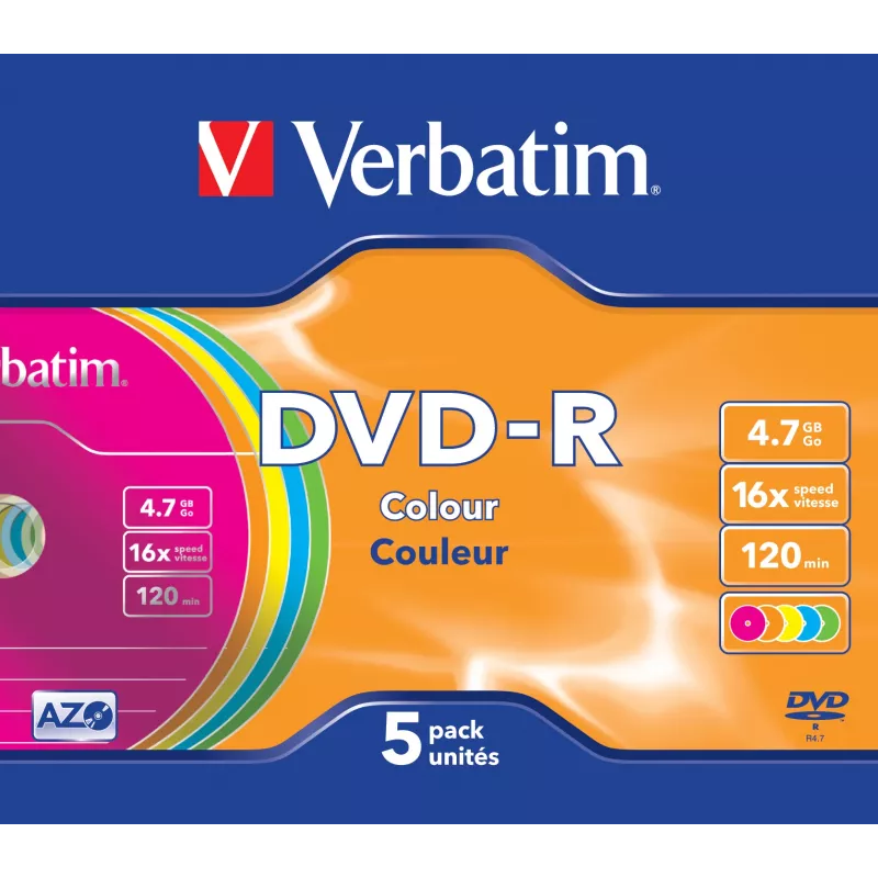Verbatim DVD-R Colour 4,7 GB 5 unid.