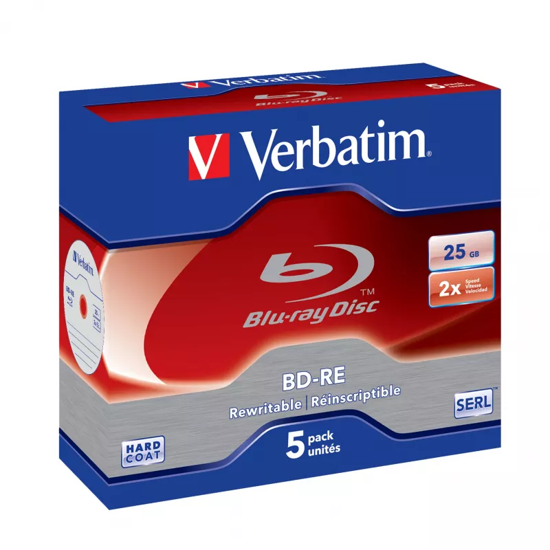 Verbatim 43615 disco Blu-Ray virgem BD-RE 25 GB 5 unid.