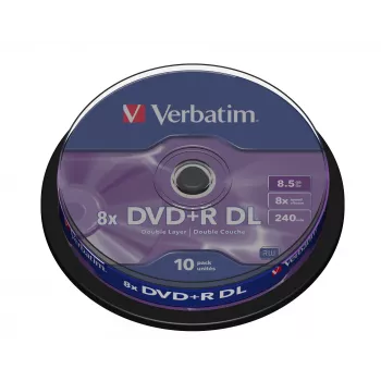 Verbatim VB-DPD55S1, DVD+R DL, 120 mm, spindel, 10 unid., 8,5 GB