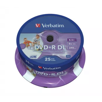 Verbatim 43667 DVD virgem 8,5 GB DVD+R DL 25 unid.