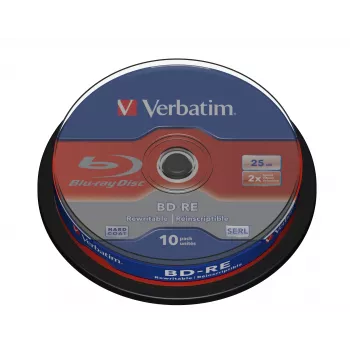 Verbatim BD-RE SL 25GB 2x pack de 10 spindel 10 unid.