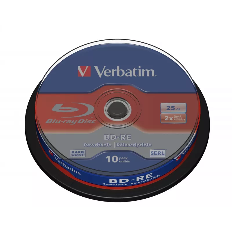 Verbatim BD-RE SL 25GB 2x pack de 10 spindel 10 unid.