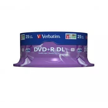 Verbatim DVD+R Double Layer 8x prateado mate spindle de 25