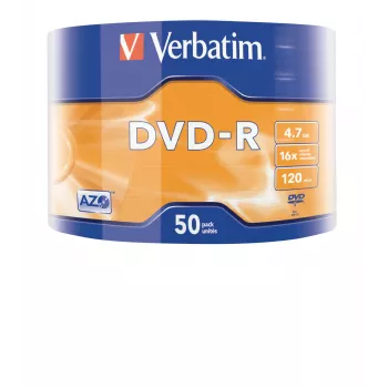 Verbatim DVD-R prateado mate pack de 50 wrap spindle