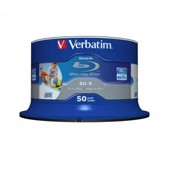 Verbatim 43812 disco Blu-Ray BD-R 25 GB não gravado 50 unid.