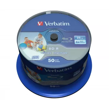 Verbatim 43812 disco Blu-Ray BD-R 25 GB não gravado 50 unid.