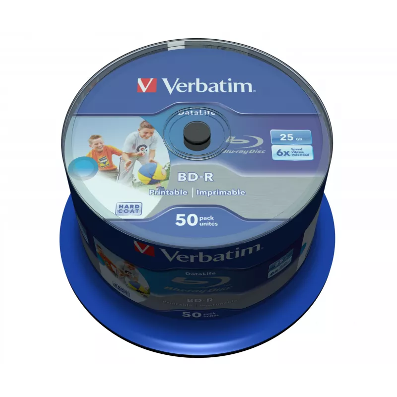 Verbatim 43812 disco Blu-Ray BD-R 25 GB não gravado 50 unid.