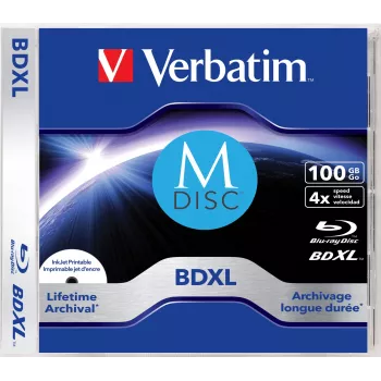 Verbatim MDISC Lifetime archival BDXL 100GB - disco individual, 100 GB, BDXL, Jewelcase, 1 unid.