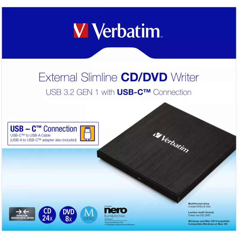 Verbatim 43886 unidade ótica DVD±RW preta